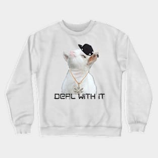 Deal With It (Smug Bastard Goat Meme) Crewneck Sweatshirt